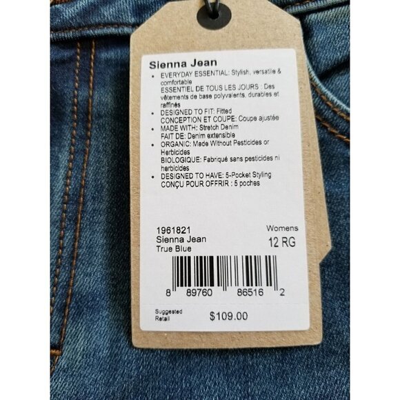 PRANA Women's Sienna Hiking Jeans True Blue Stretch Denim Size 12 Reg - Picture 11 of 11